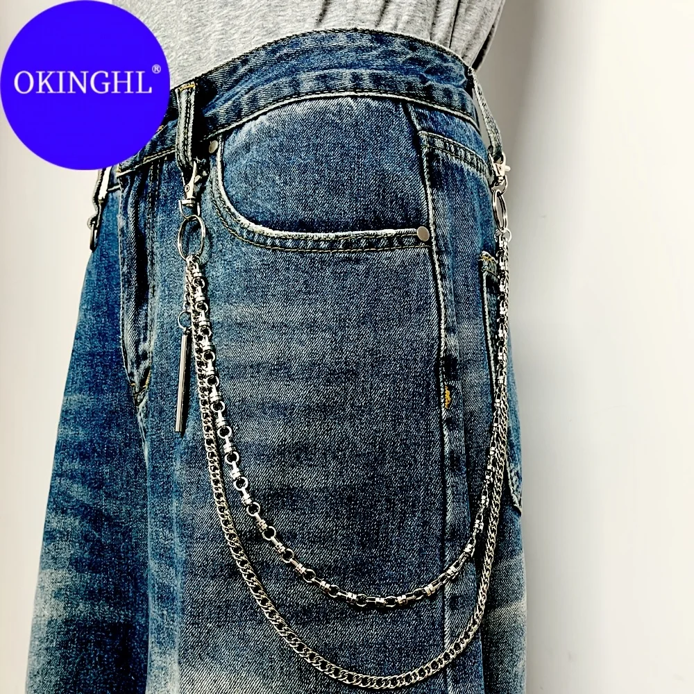 Y2K-Style Chain Belt with Circular Motif Hip-Hop Punk Look Street Style Suitable for Parties Versatile Accessory
