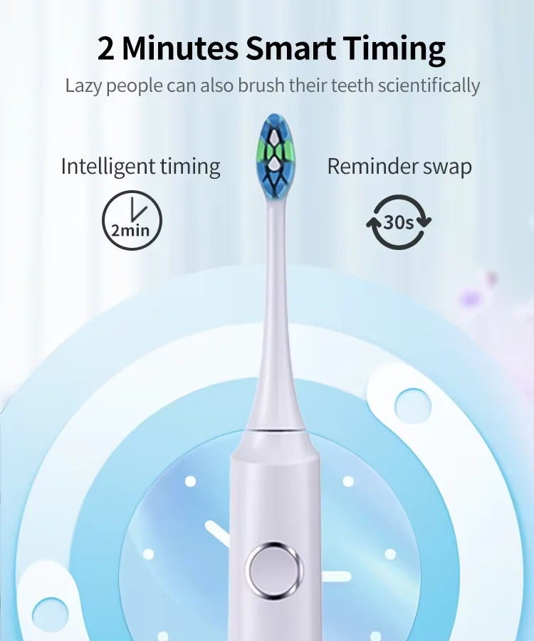 Sarmocare X700 Kabellose Schallzahnbürste mit 6 Bürstenköpfen, Reiseetui und Ladegerät, Smarte Zahnbürste für Erwachsene – Detail 5