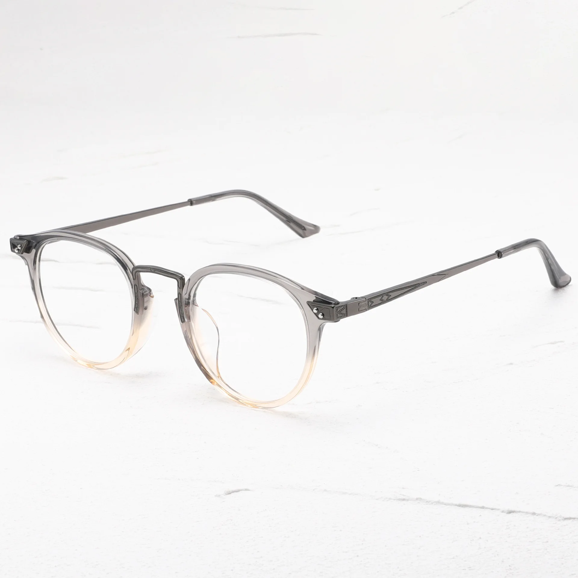 

Optical Eyeglasses For Men Women Retro Designer 2809 Fashion Oval Acetate Fiberglass Frames European and American Style