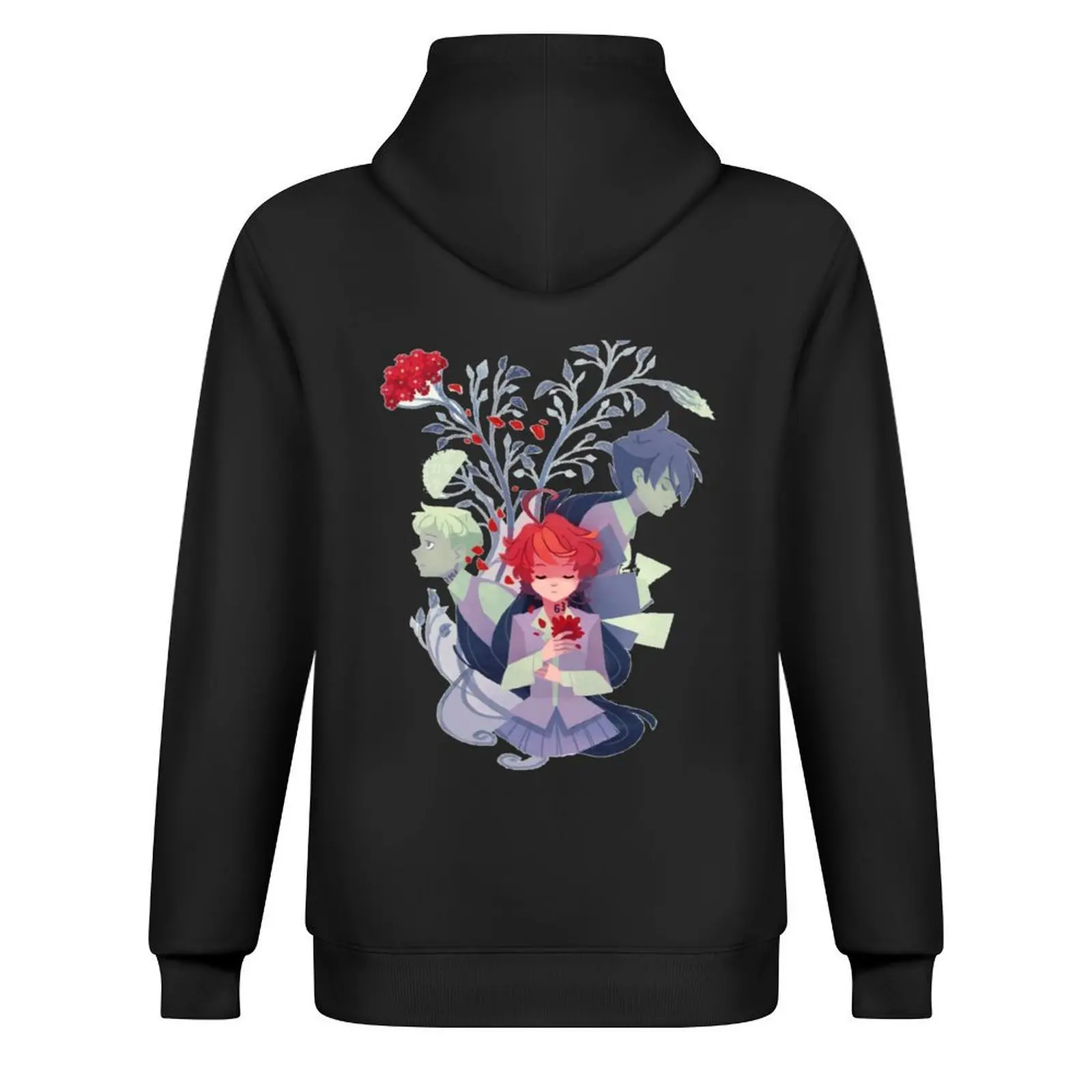 نيفرلاند الموعودة، هوديي لطيف راي إيما و نورمان يرتدي الرجال ملابس شتوية على الطراز الكوري ملابس بقلنسوة كبيرة الحجم