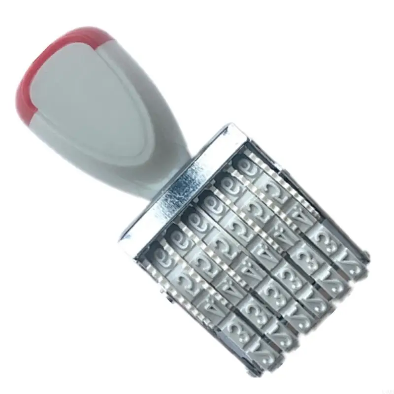L4MB Number Stamp Business Stamp Roller Office Stamp Rolling Number Stamp Date Stamp Multifunction Rubber Stamp