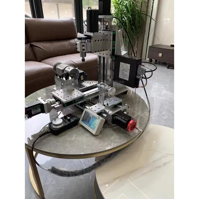 Home Mini CNC مخرطة متعددة الوظائف دليل الجمعية الدقة تحول طحن الحفر التكامل محرك معزز آلة أداة #1