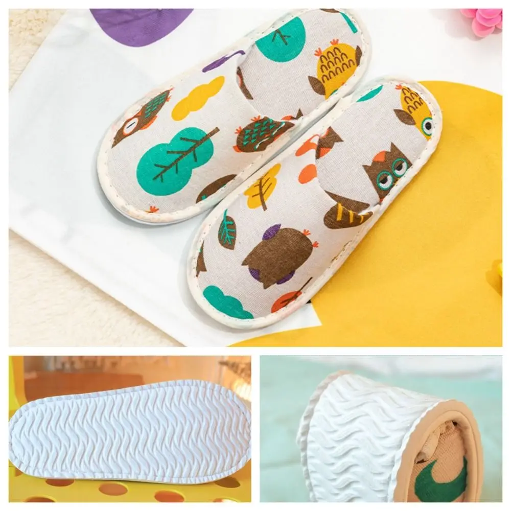 Casual Disposable Slippers Soft Cartoon Non-Slip Children's Slippers Thickening Comfortable Hotel Slippers Kindergarten