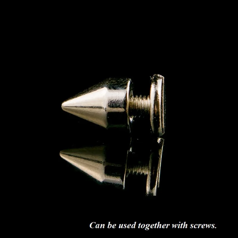 Cone Spots Punk Spike Studs Leathercraft Rivets Screw 7*9mm Spikes Rivets For Collar Shoes
