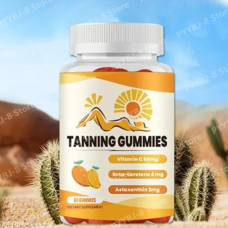Natural Tanning Soft Candy Supports Skin Radiate Shine 60pcs Supplements Contain Beta Carotene Astaxanthin and Lycopene