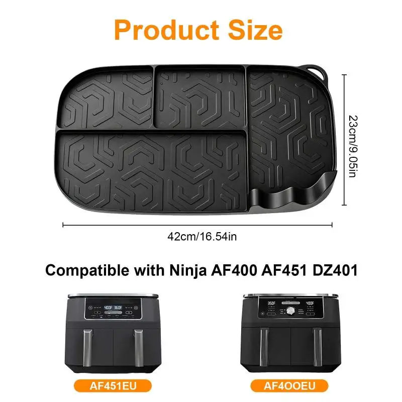 Scratch Proof Air Fryer Organizer Tray for AF400 AF451 DZ401 Premium Silicone Storage Shelf Mat for Cooking Needs