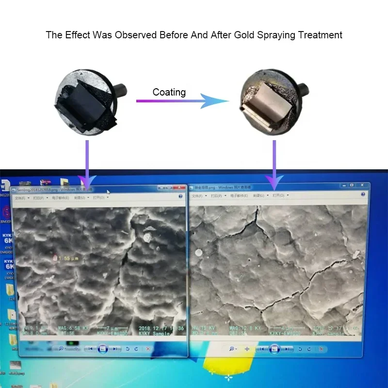 Microscopio Electrónico de escaneo OPTO-EDU A50.7011, Coater de pulverización de iones, revestimiento de muestra