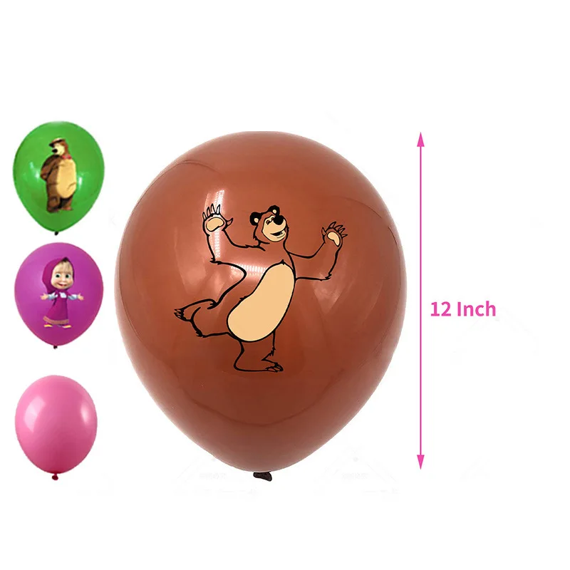 Girl And Bear Foil Balloon Birthday Party Decorations Supplies Wedding Surprise Banner Ballon Kid Favor Toy Gifts Baby Shower