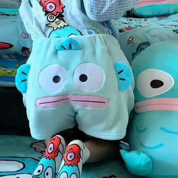 Hangyodon Pantaloni da casa Miniso Simpatico cartone animato giocoso Pantaloncini Downy Autunno Inverno Nuovo modello per il tempo libero Ha evidenzia l'abito di Besties