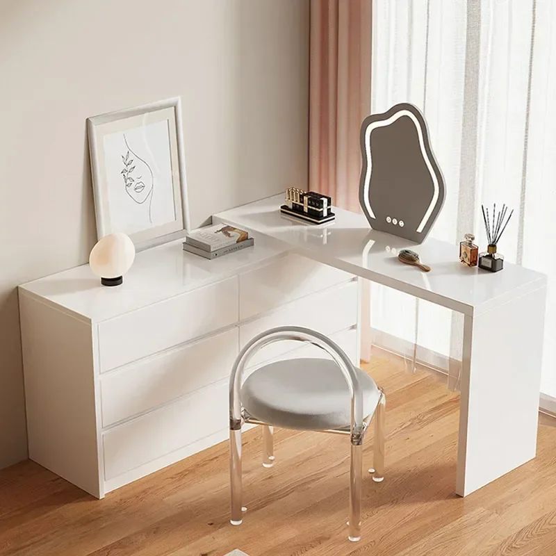 Simple Mirror Lights Dressing Table Organizers Storage Multifunctional Dressing Table Decoration Accessories Coiffeuse