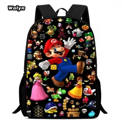 Cartoon School Bags for Boys Girls ,Anime Mar-Rio School Backpack,Light Weight Kids Backpack for Kindergarten Best Gift