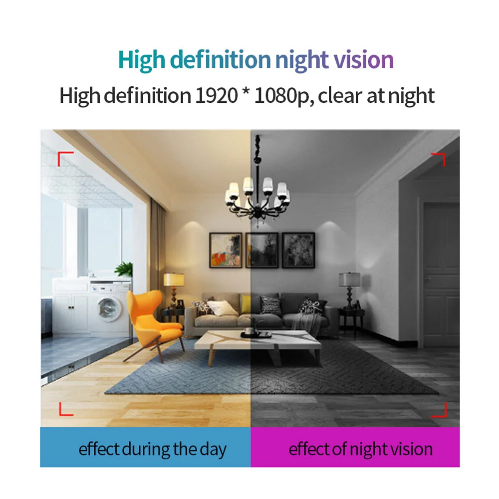 Caméra Enregistreur Portable HD 1080P, Vision Nocturne, Détection de Mouvement, Mini Caméra pour Conférence, Statique, Sécurité à Domicile