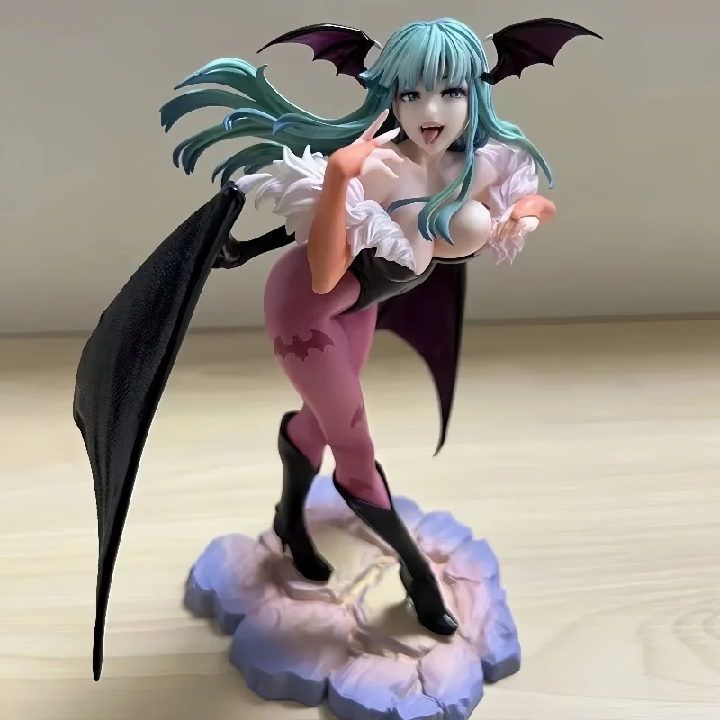 

In Stock Vampireed Hunter Morrigan Action Figure Aensland Felicia 22cm Anime Figurine Darkstalkers Bishoujo Collection Xmas Gift