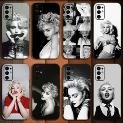 80s M-Madonna Phone Case For Samsung S24,S21,S22,S23,S30,Ultra,S20,Plus,Fe,Lite,Note,10,9,5G Black Soft Cover