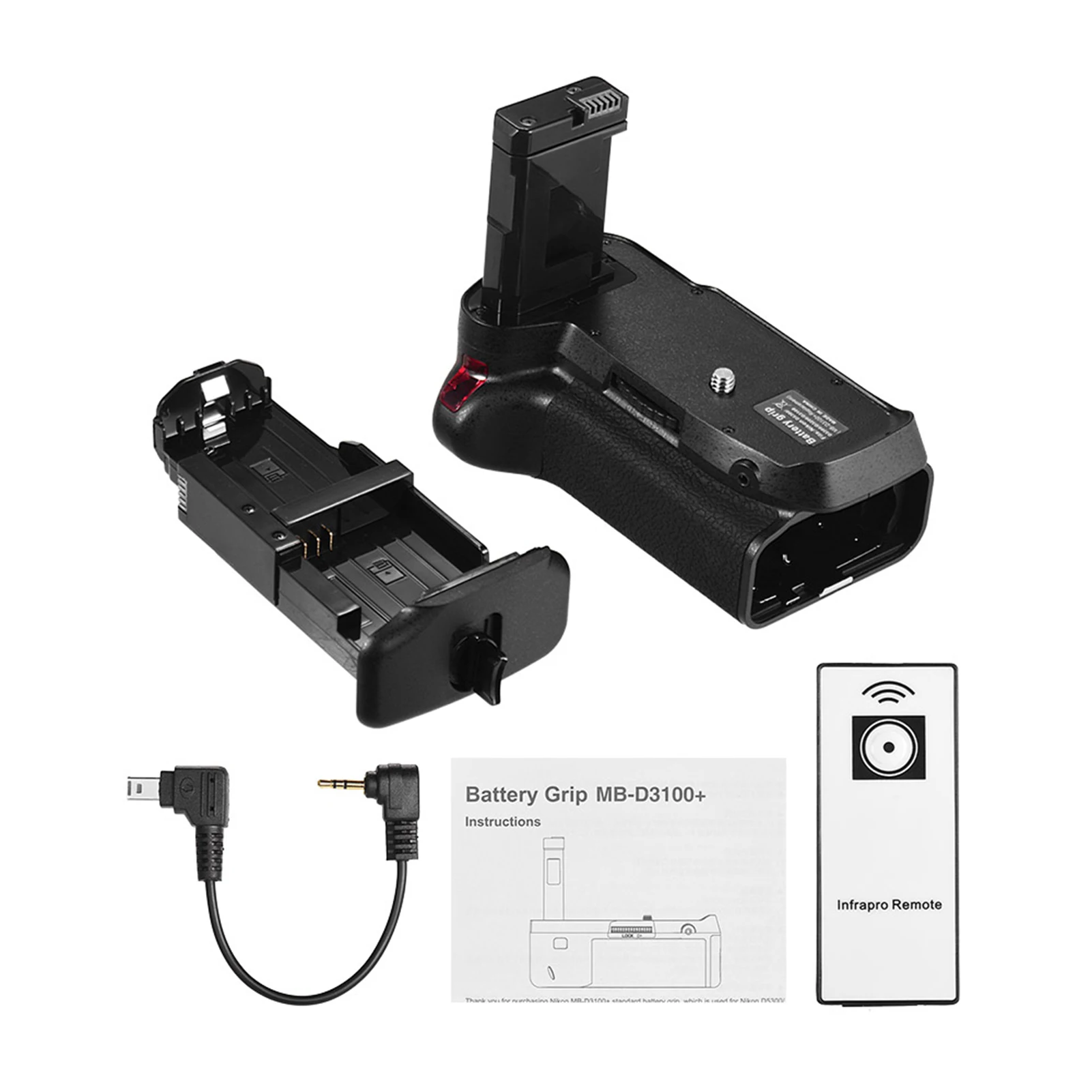 

Universal Vertical Battery Grip Holder for D5300 D3300 D3200 D3100 DSLR Camera EN-EL 14 Battery Powered with IR Remote Control