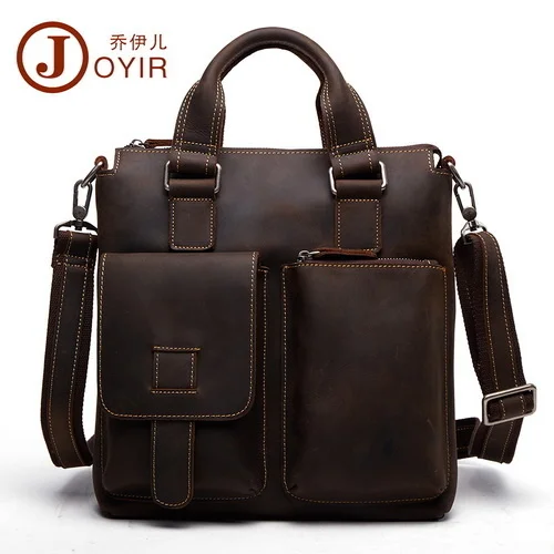 Genuine Leather Men Bag Briefcases Male Business Computer Laptop s Crossbody s s Messenger B259