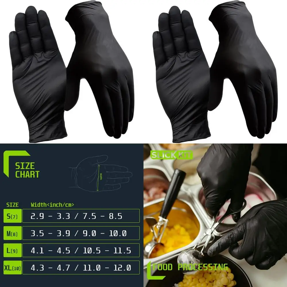 

4 Mil Nitrile Gloves - Latex-Free, Powder-Free, Ideal for Industrial and Kitchen Use