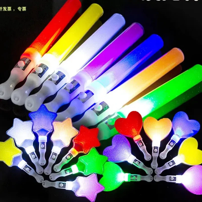 1-10pcs Kpop Lightstick Birthday Stick Concert Pentagram Glow Stick Handheld Flashing Rod Idol Support Rods