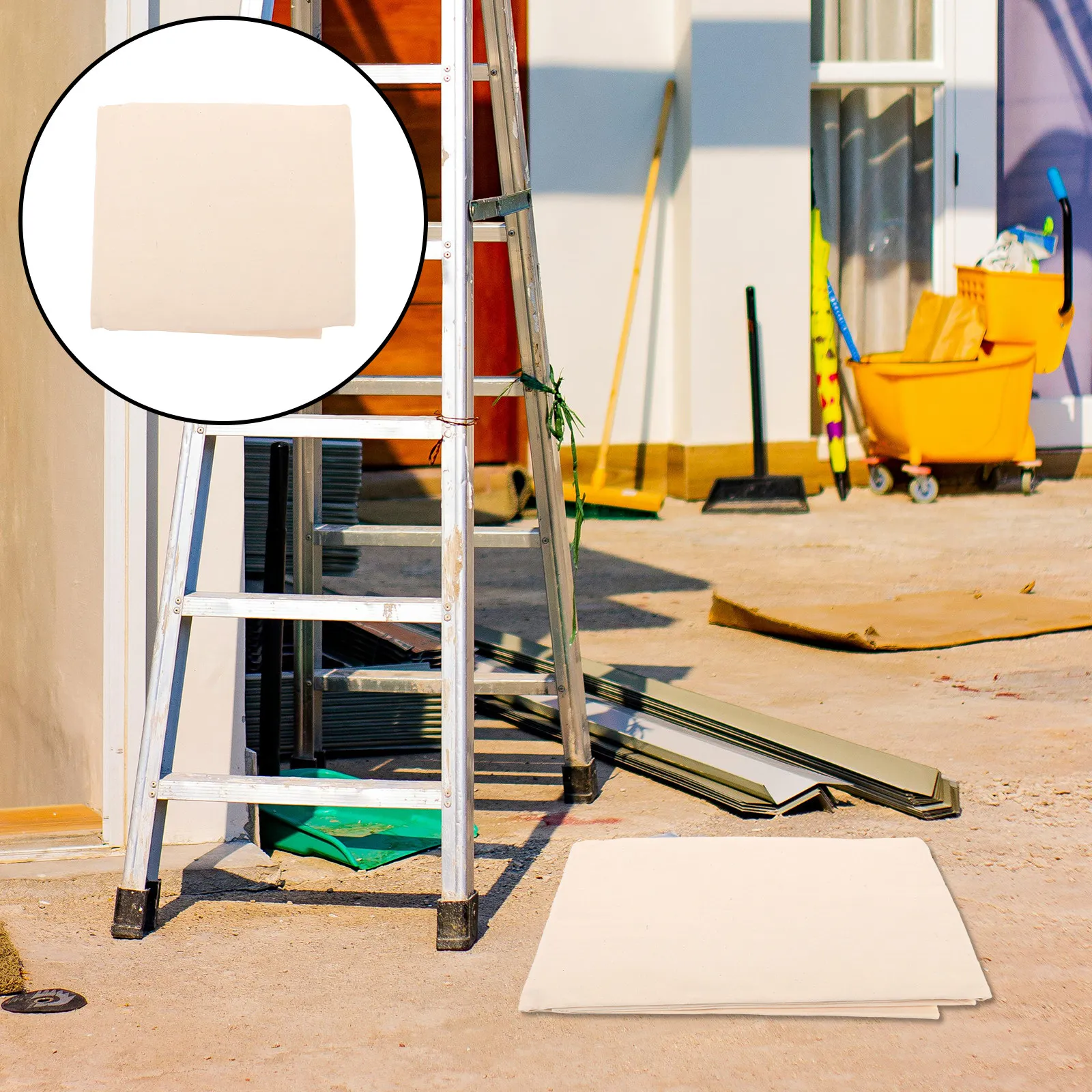 

Прочная хлопковая защитная пленка для покраски, защиты пола и мебели, очень большая, моющаяся, универсальная защита от пыли