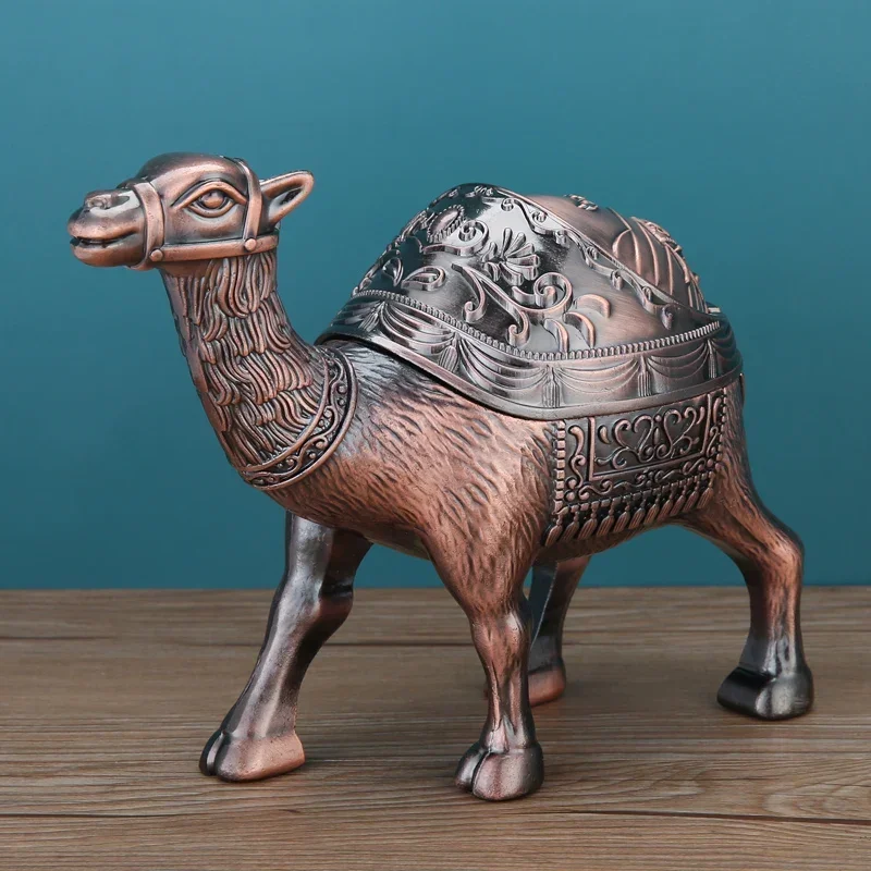 Camel Ashtray Home Living Room Light Luxury Retro Ins Creative Office Fly   with Lid Decoration Large