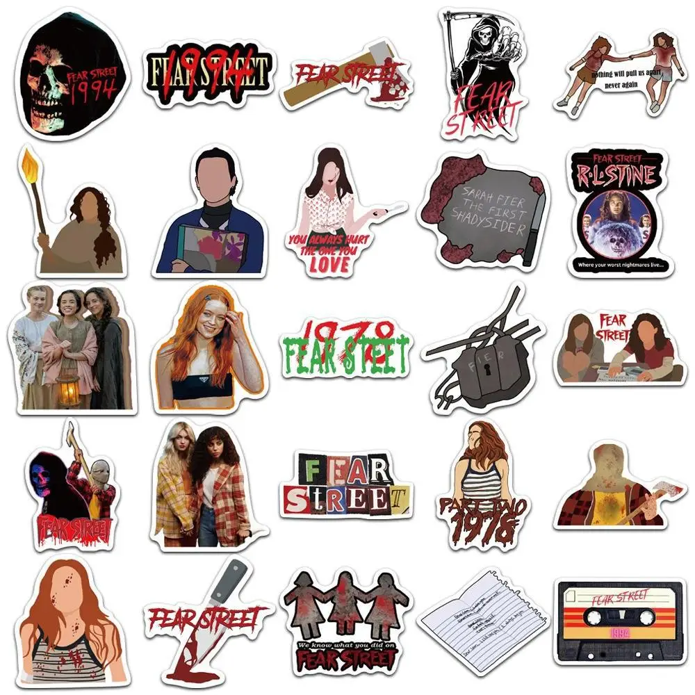 50 قطعة فيلم الرعب المختلط الخوف ملصقات الشارع DIY بها بنفسك الهاتف دراجة نارية خوذة سكرابوكينغ حقيبة الكمبيوتر المحمول سكيت