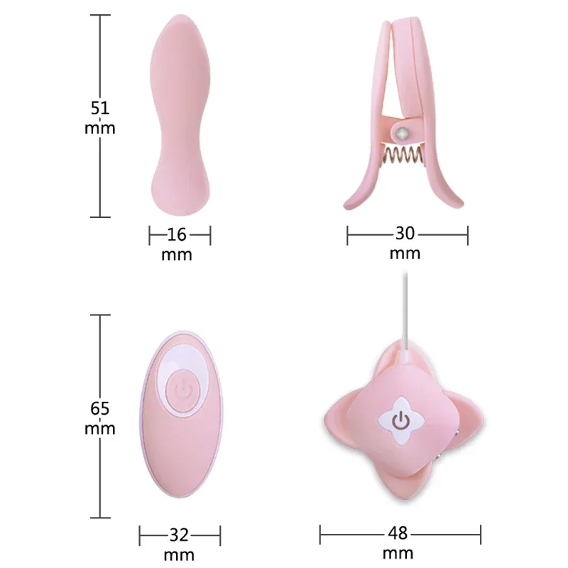 Vibrador de abrazadera de pezón remoto inalámbrico para mujer, Juguetes sexuales, abrazadera ajustable de pecho, coqueteo de adultos, burlas, Juguetes sexuales para parejas