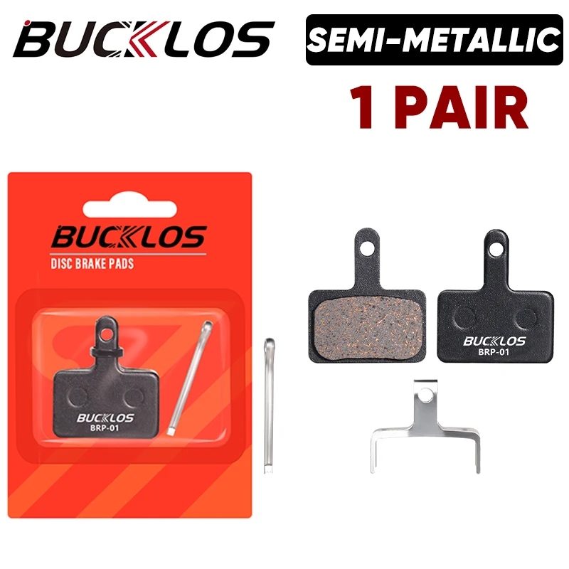 BUCKLOS BRP-01 Scheibenbremsbeläge Harz Halbmetall MTB Hydraulische Bremsbeläge für SHIMANO B01S B05S Fahrrad Bremsbelag für M525 M395