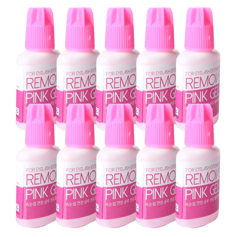 10 Pcs/Lot Pink Gel Remover For Eyelash Extension Glue From Korea Lash Extensions Glue Remover False Lash Makeup Tools 15g