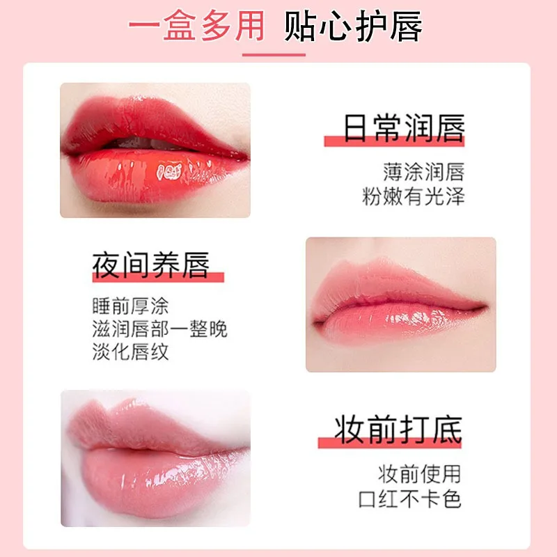 5pcs Moisturizing Sleeping Lip Mask Night Lips Multiple Colors Cute Makeup Maintenance Lip Anti-Cracking Lip Oil Care Cosmetics