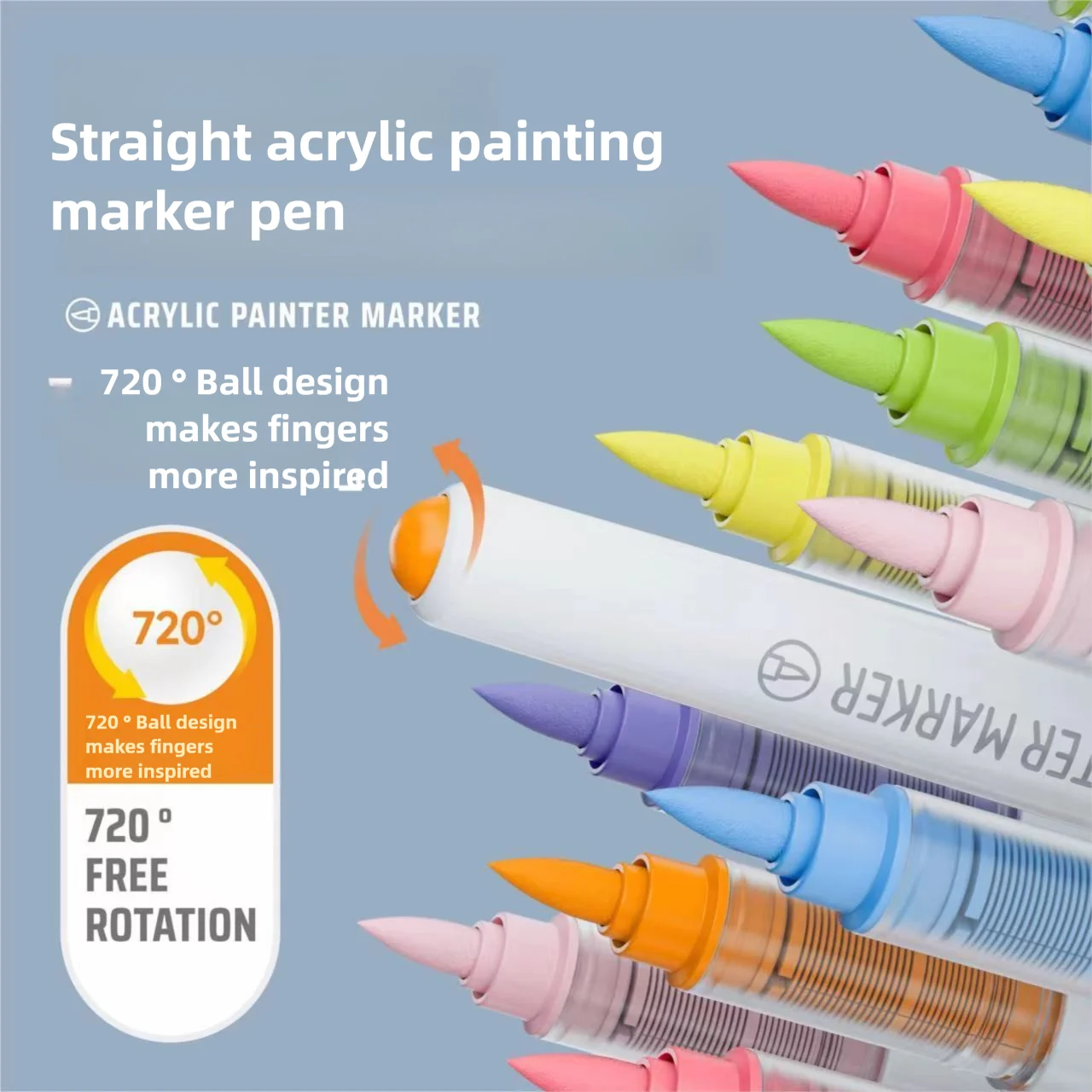 Languo – stylo marqueur acrylique à pointe souple, liquide direct de grande capacité, pinceau de peinture pour enfants étudiants, stylo aquarelle graffiti