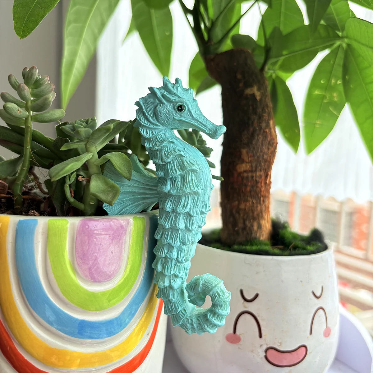 Cute and Fun Resin Seahorse Decorative Hanging Ornaments, Garden and Home Decorations, Crafts for Ocean Animal Enthusiasts, Outdoor Garden and Yard Decorations