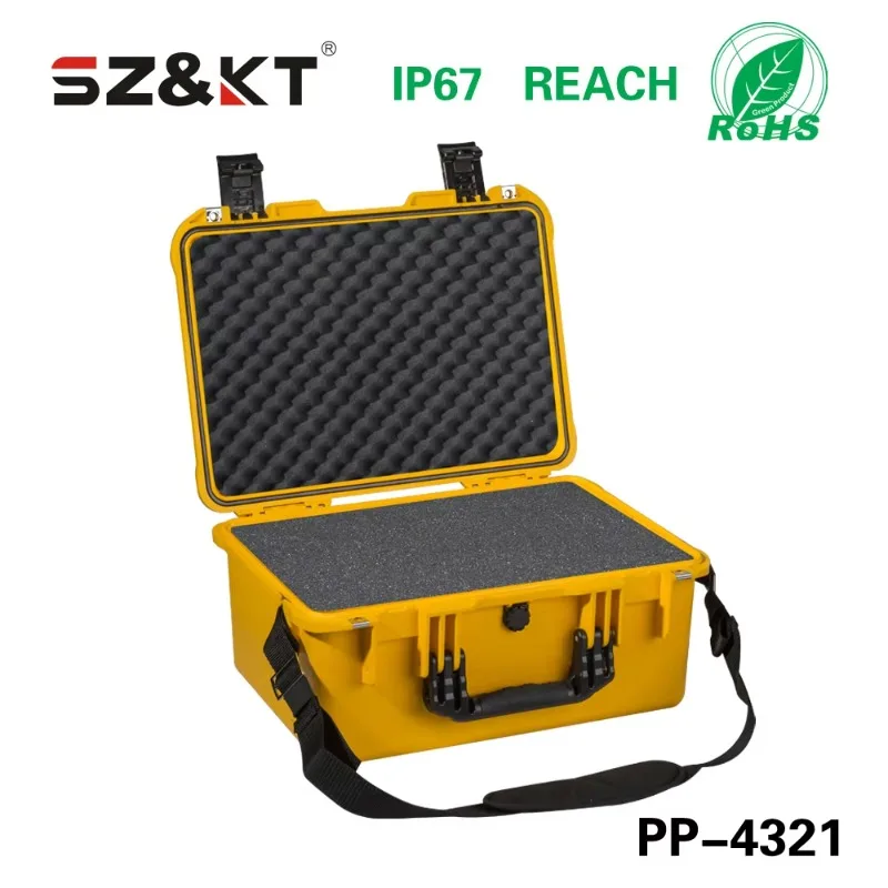 Premium IP67 waterproof, shockproof and dustproof equipment storage protection rigid PP plastic toolbox with 3-year warranty