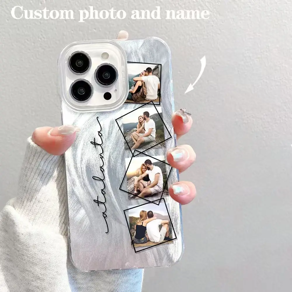 لتقوم بها بنفسك متعددة صور تخصيص ريشة ضوء غطاء واقٍ مزخرف لهاتف آيفون 16 15 14 13 12 11 Pro Max SE 2020 2022 XS XR 7 8 Plus الغطاء الخلفي #2