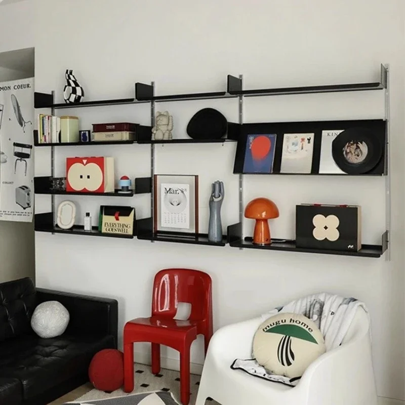 Modular Wall Mount Shelf Creative Interchangeable Rail Display System Multi-functional Bookcase Unit Living Room Showcase Rack