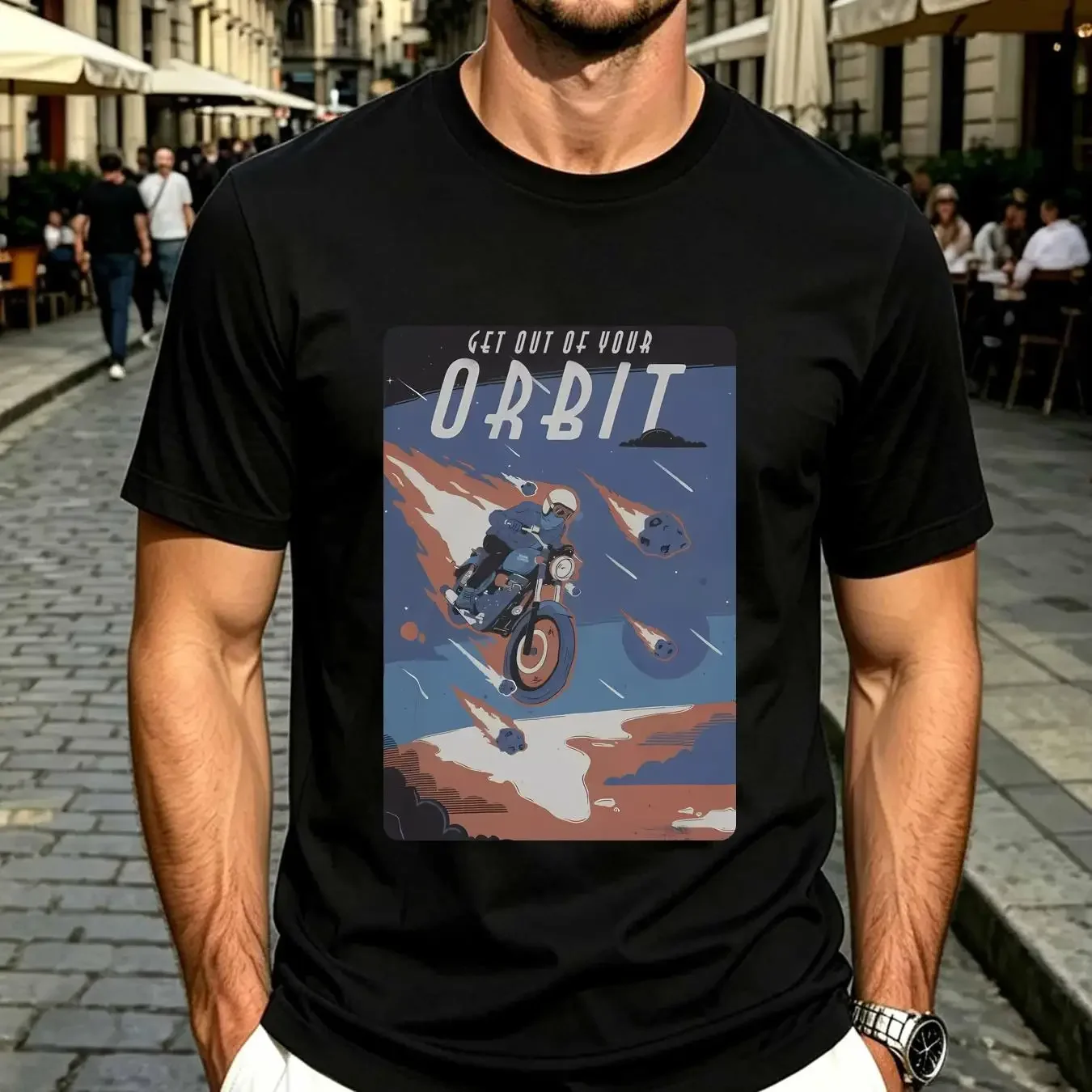 washed T Shirt Royal Einfield large motorcycle riders UK brand super clean near mint long sleeves vintage Washed