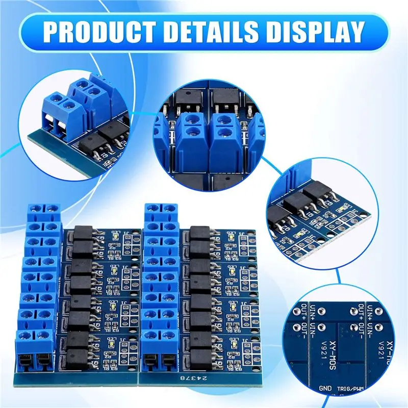 AT63-80Pcs 15A 400W MOSFET Trigger Switch Drive Module PWM Regulator Control Panel