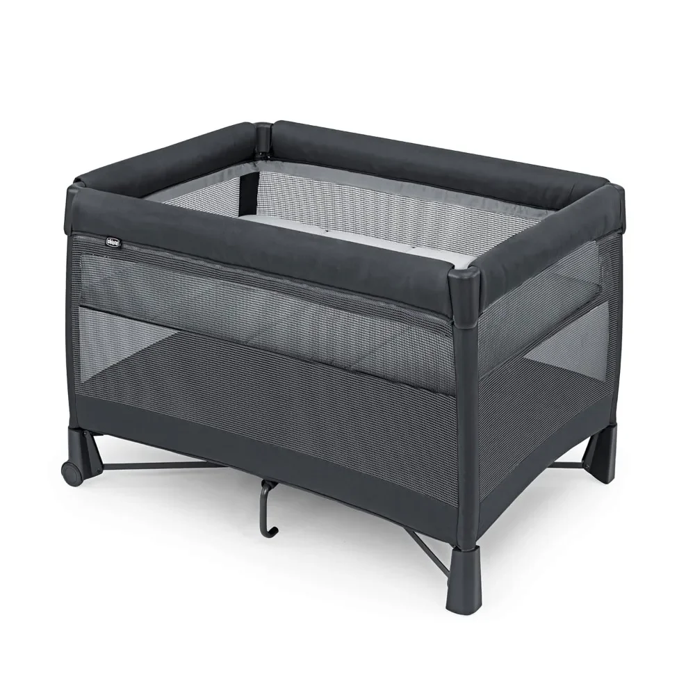 Dash Instant Setup Play Yard, Portable Crib with Removable Bassinet, Playpen for Babies and Toddlers | Charcoal/Grey