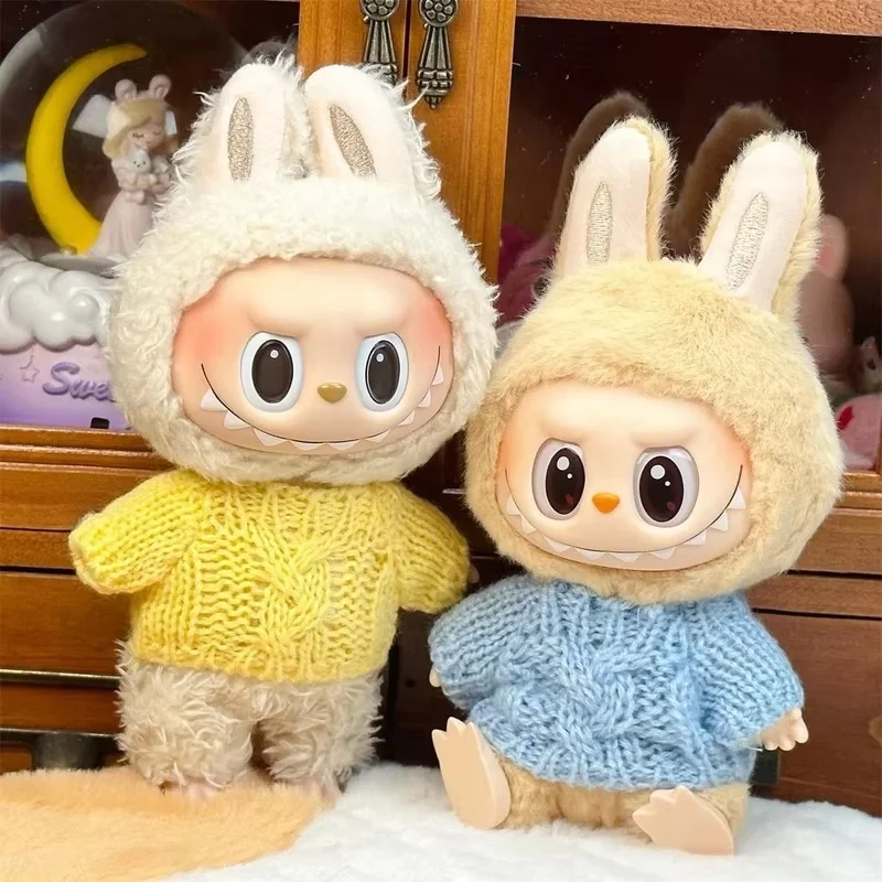 새로운 도착 15cm/17cm 몬스터 Lafufu 옷 전용 옷 인형 없음 미니 니트 양복 장식 인형 어린이 생일 선물