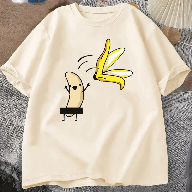 Banana Free T-Shirt Summer Men's Tracksuit O-Neck Short Sleeve Pullover Top Breathable Sportswear Harajuku Fashion Streetwear