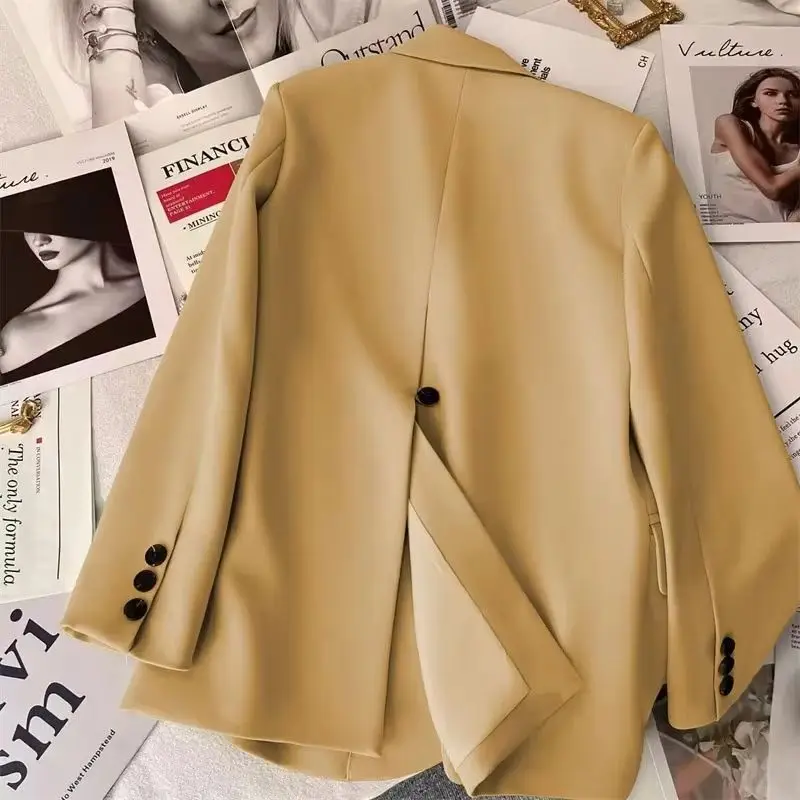 

Blazers Coat Women Spring Autumn Korean Fashion Long Sleeve Single Breasted Elegant Casual Blazer Ladies Jackets Outerwear Tops
