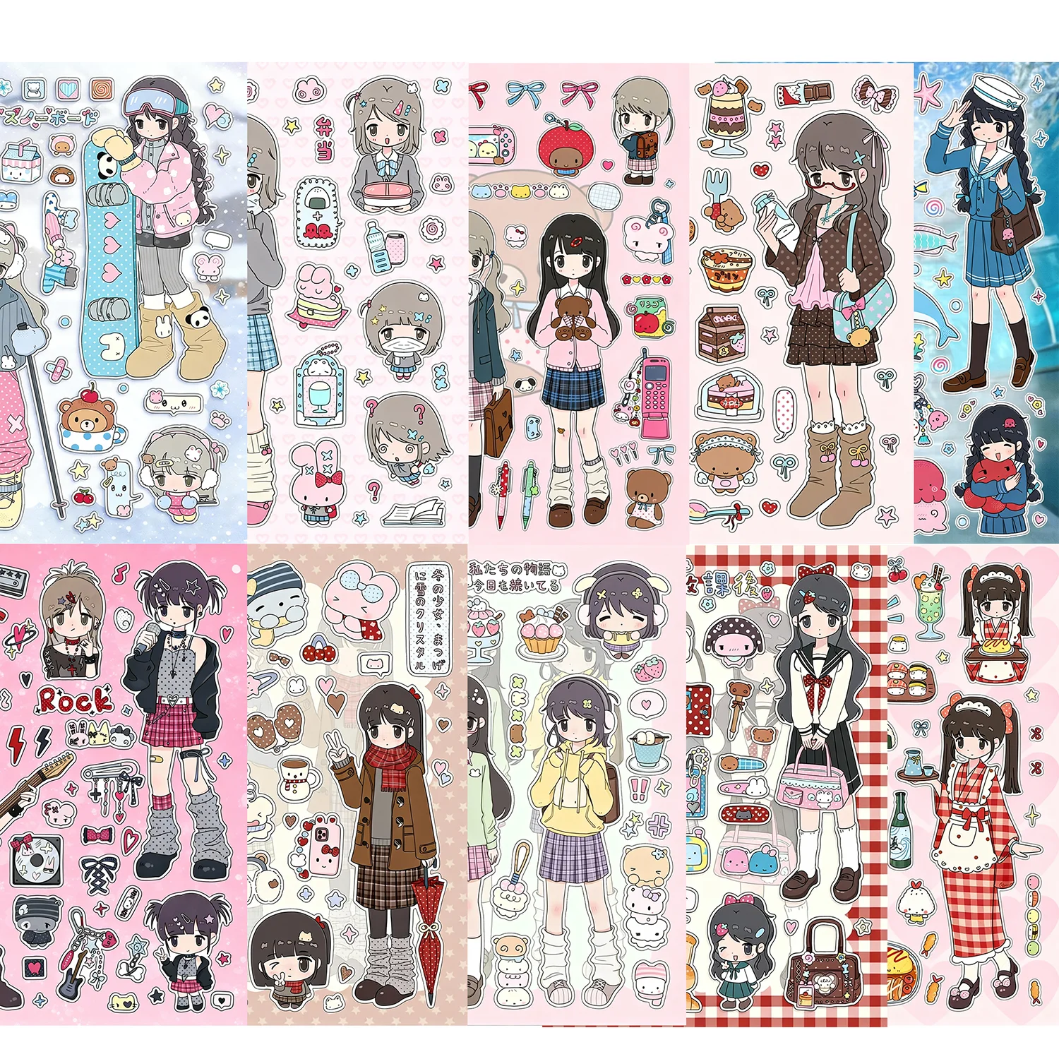 Sweet Series милый мультфильм Gilr Ins корейский коллаж персонажи Guka наклейки DIY декоративный справочник
