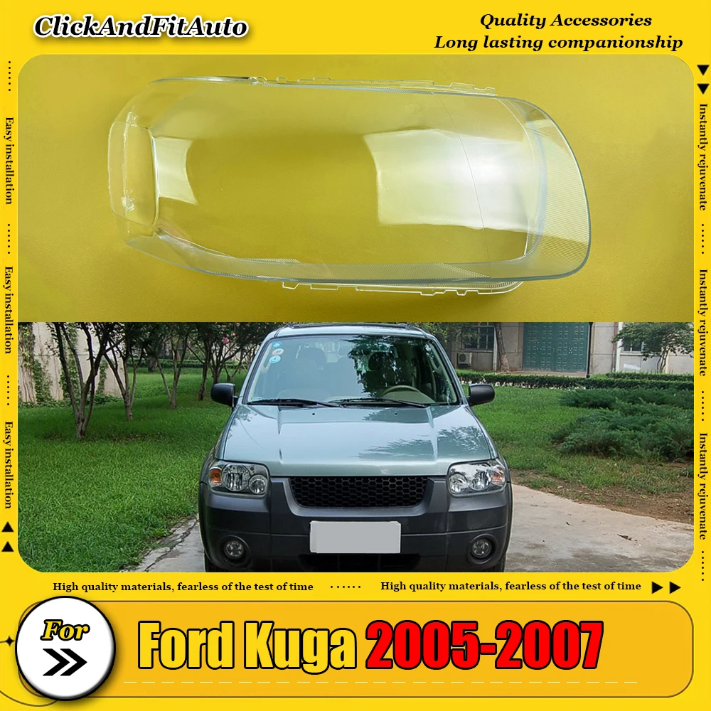 

For Ford Kuga 2005-2007 Headlamp Lamp Cover Headlight Shell Transparent Mask Lens Plexiglass Replace Original Lampshade