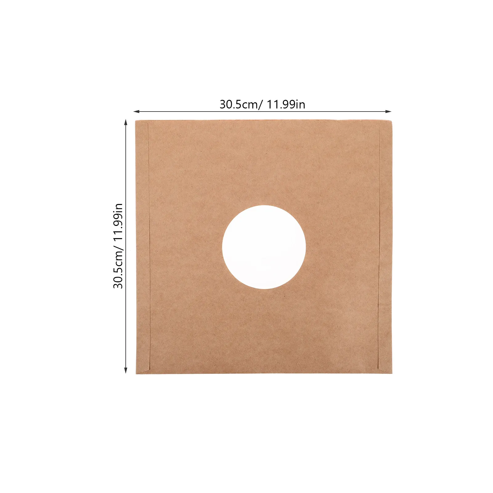 5Pcs Vinyl Inner Sleeve Record Sleeve For Vinyl Storage Organizer Black Kraft Paper Inch Matte Protective Jackets