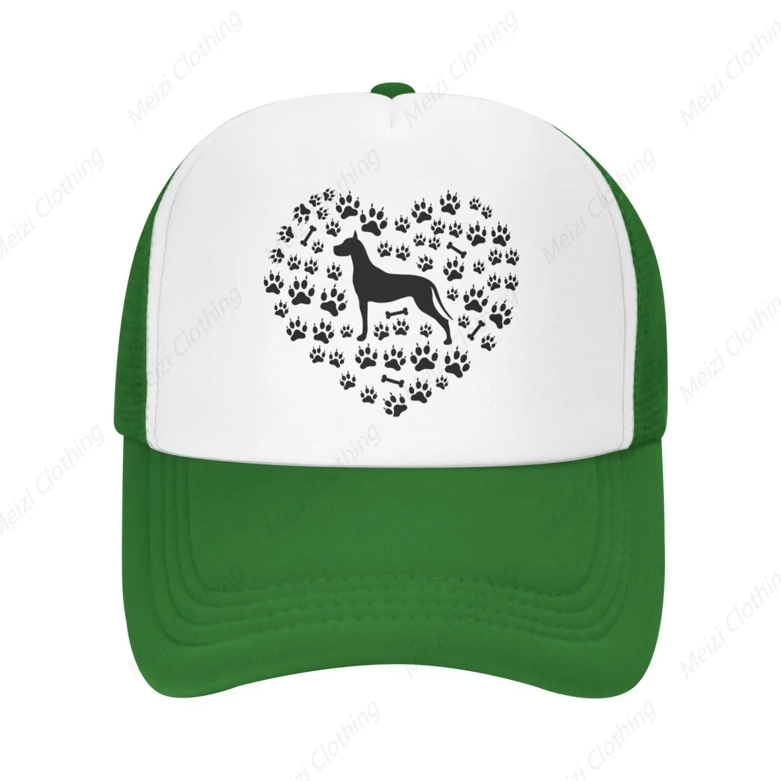 

Outdoor Baseball Cap Dog Mom Retro Sun Shading Truck Cap Men's And Women's Great Dane Printed Hat Gray