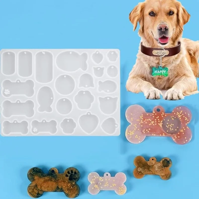 Molde de resina Epoxy de silicona de marca para mascotas con pegamento de gota de cristal DIY