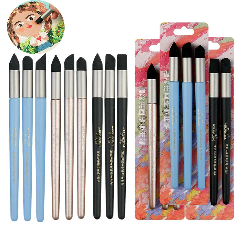 Halo Rubbing Pen Oil Painting Stick Special Sketching Washable Sponge Highlights Detail Painting Heavy Colour Erasable Pen