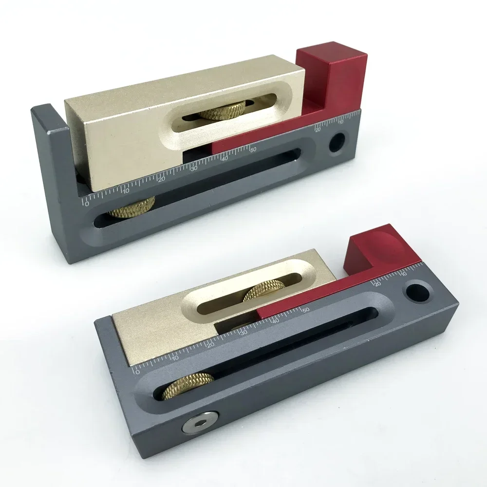 

LSaw Table Slot Regulator Adjuster Tenon Woodworking Movable Measuring Block Length Compensation Table Set Up Tools