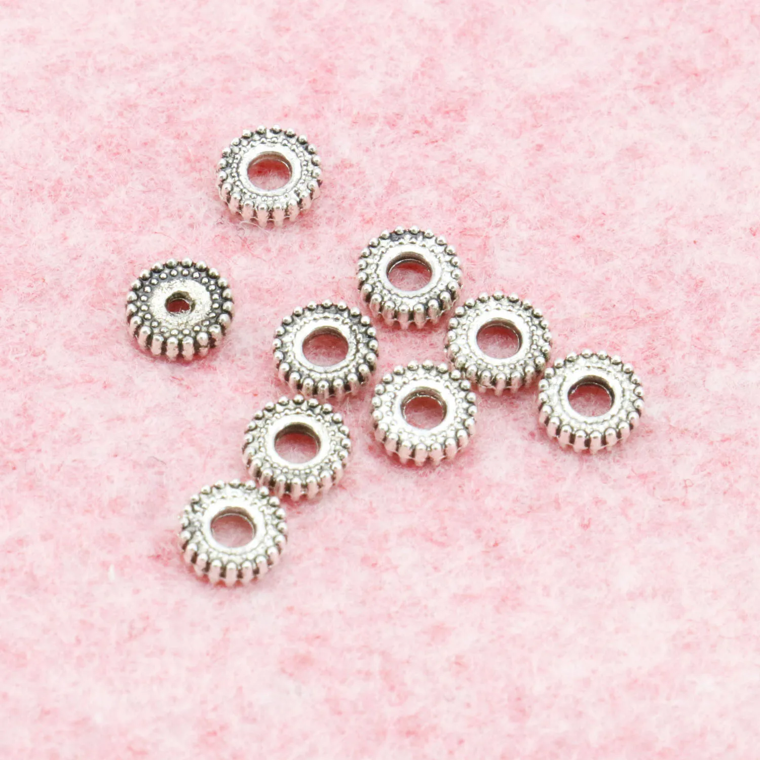 

10PCS 3x6mm Accessory Spacer Alloy DIY Findings Loose Round Beads Crafts Jewelry Making Design Accessories For Necklace Bracelet