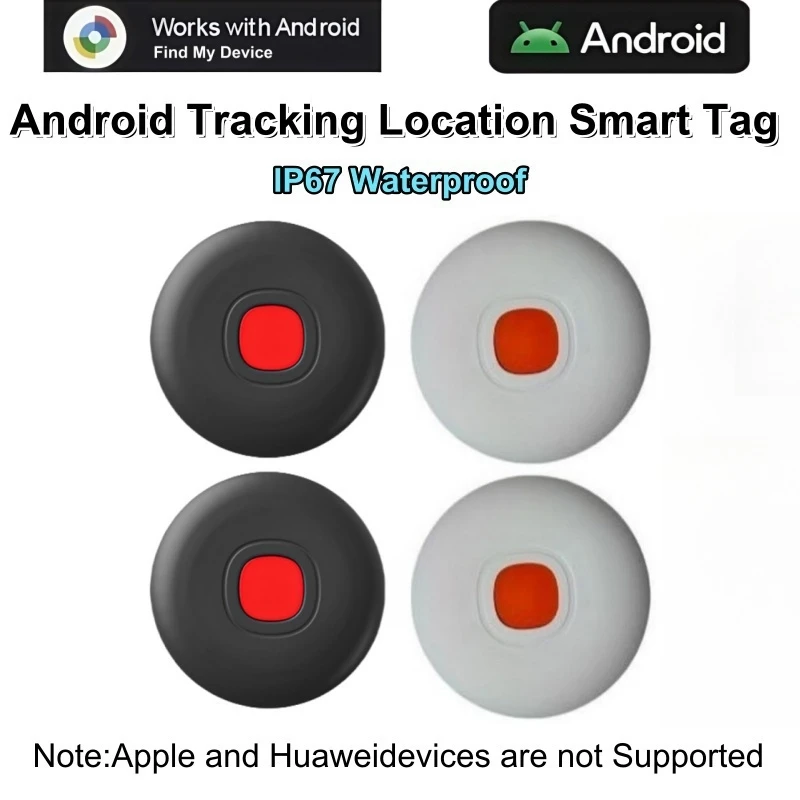 

Bluetooth GPS Tracker Smart Tag Pet Locator Key Finder Works with Android Google Find My App Compatible for Xiaomi Samsung Phone