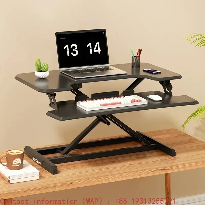 【2026】Desktop Folding Lift Table Computer Height Increase Bracket Office Standing Workbench Computer Desk